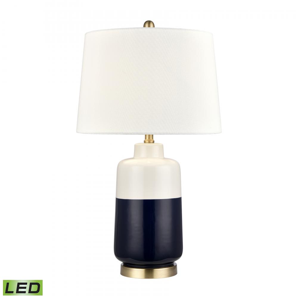 Shotton 27&#39;&#39; High 1-Light Table Lamp - Navy - Includes LED Bulb