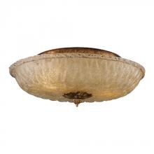 ELK Home 1523/2 - Two Light Antique Gold Leaf Bowl Semi-Flush Mount