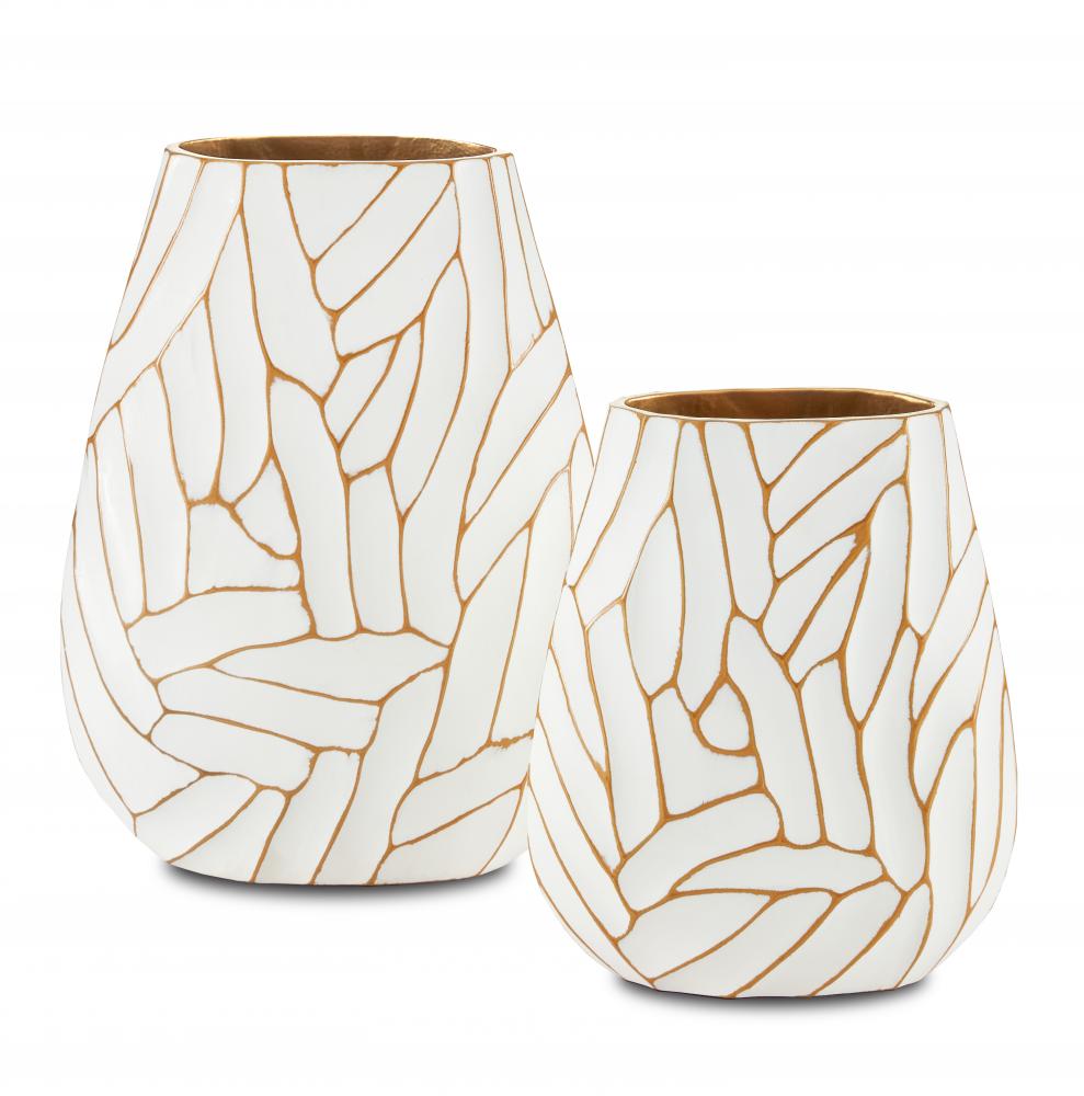 Anika White Vase Set of 2