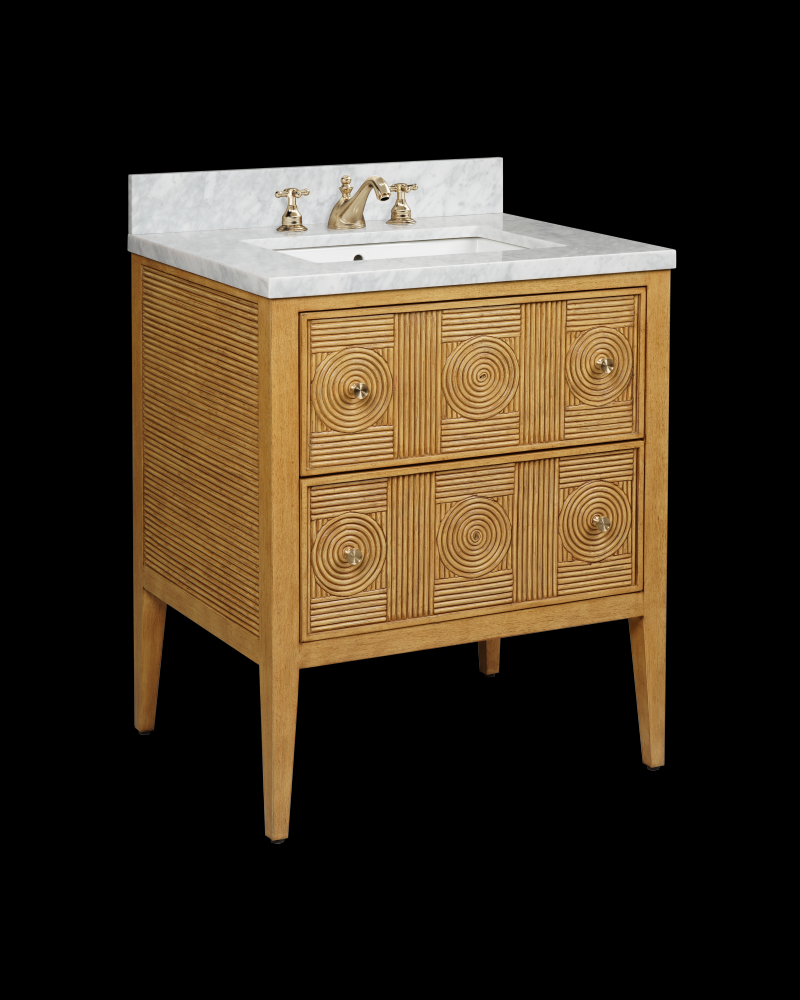 Santos 28&#34; Sea Sand Vanity with Rectangular Undermount Sink