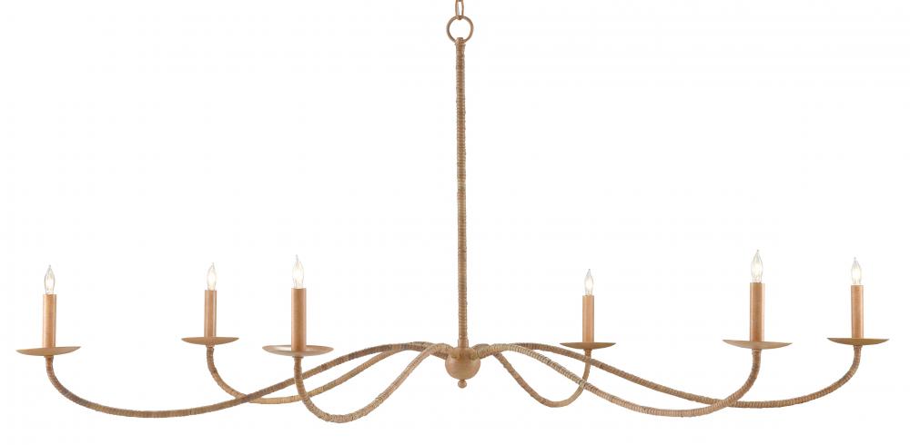 Saxon Large Tan Chandelier