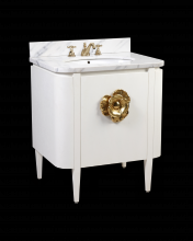 Currey 3800-0004 - Briallen 30" White Vanity with Oval Undermount Sink