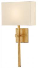 Currey 5900-0005 - Ashdown Gold Wall Sconce, Whit