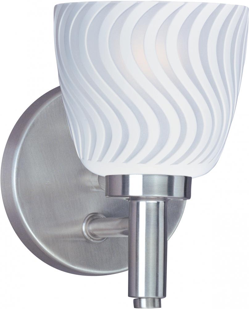 One Light Nickel Wall Light