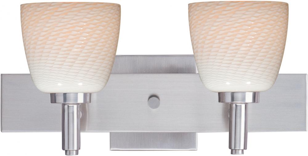 Two Light Nickel Wall Light