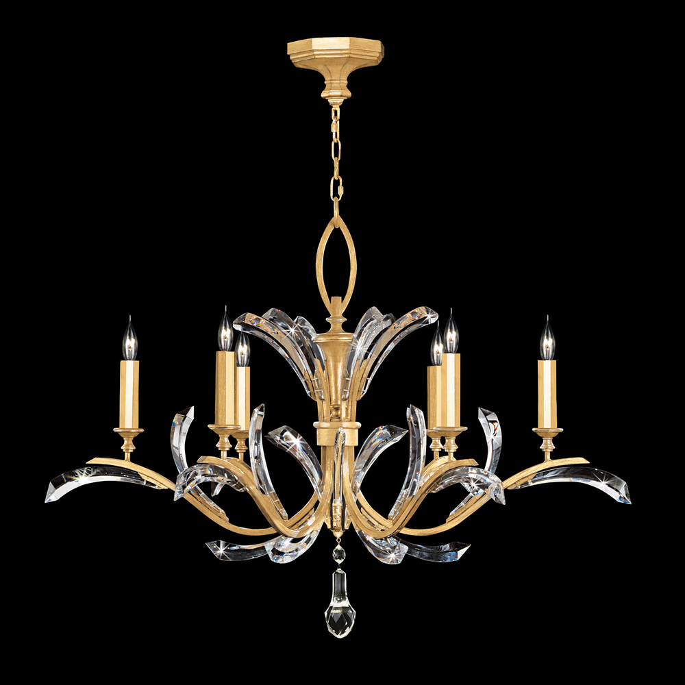 Beveled Arcs 42&#34;W Round Chandelier