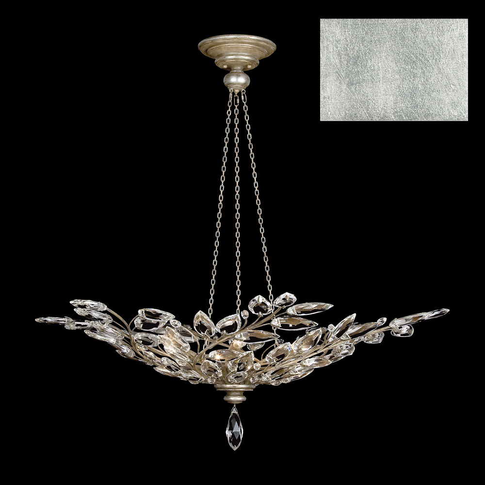 Crystal Laurel 47&#34;W Round Pendant