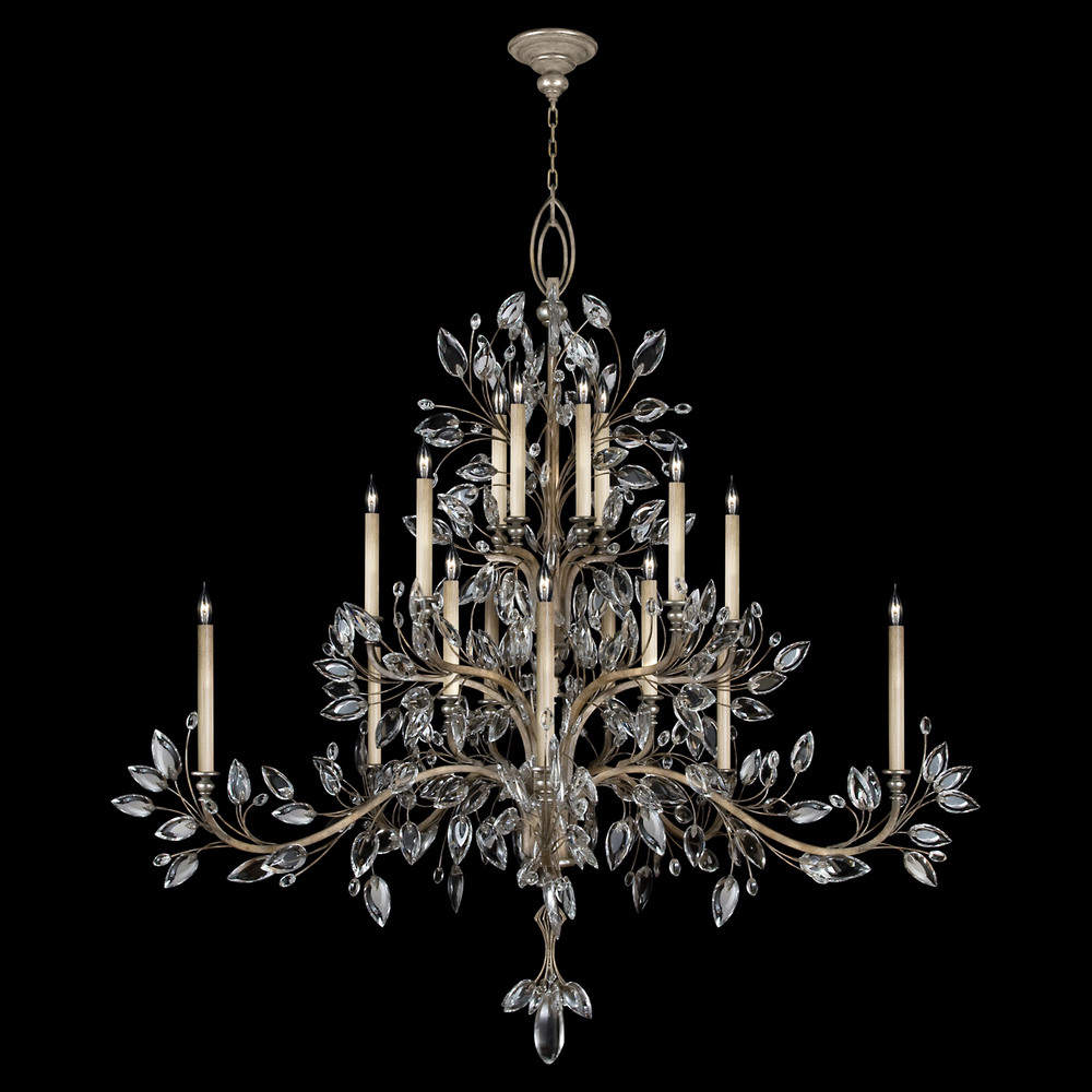 Crystal Laurel 75&#34;W Round Chandelier