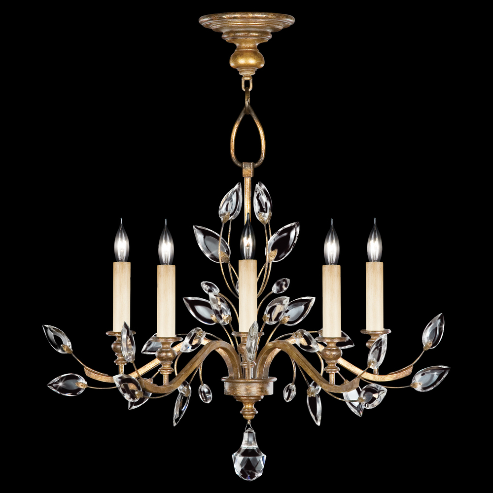 Crystal Laurel 32&#34;W Round Chandelier